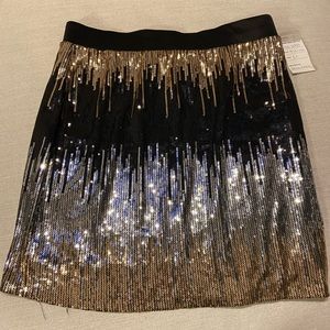 Sequin Black/Gold/Silver Skirt.